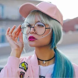 1920's Vintage Era Large Round Metal Clear Lens Glasses