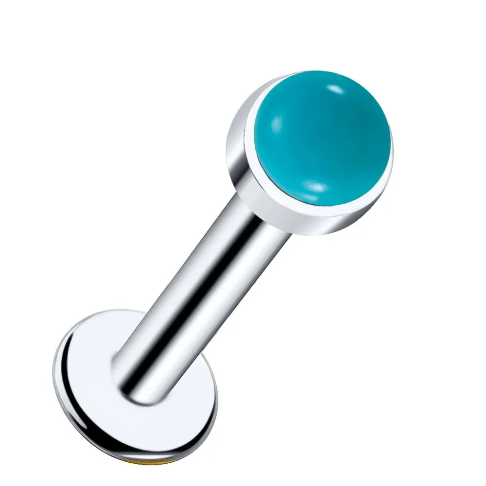 2mm Turquoise Cabochon Flat Back Stud