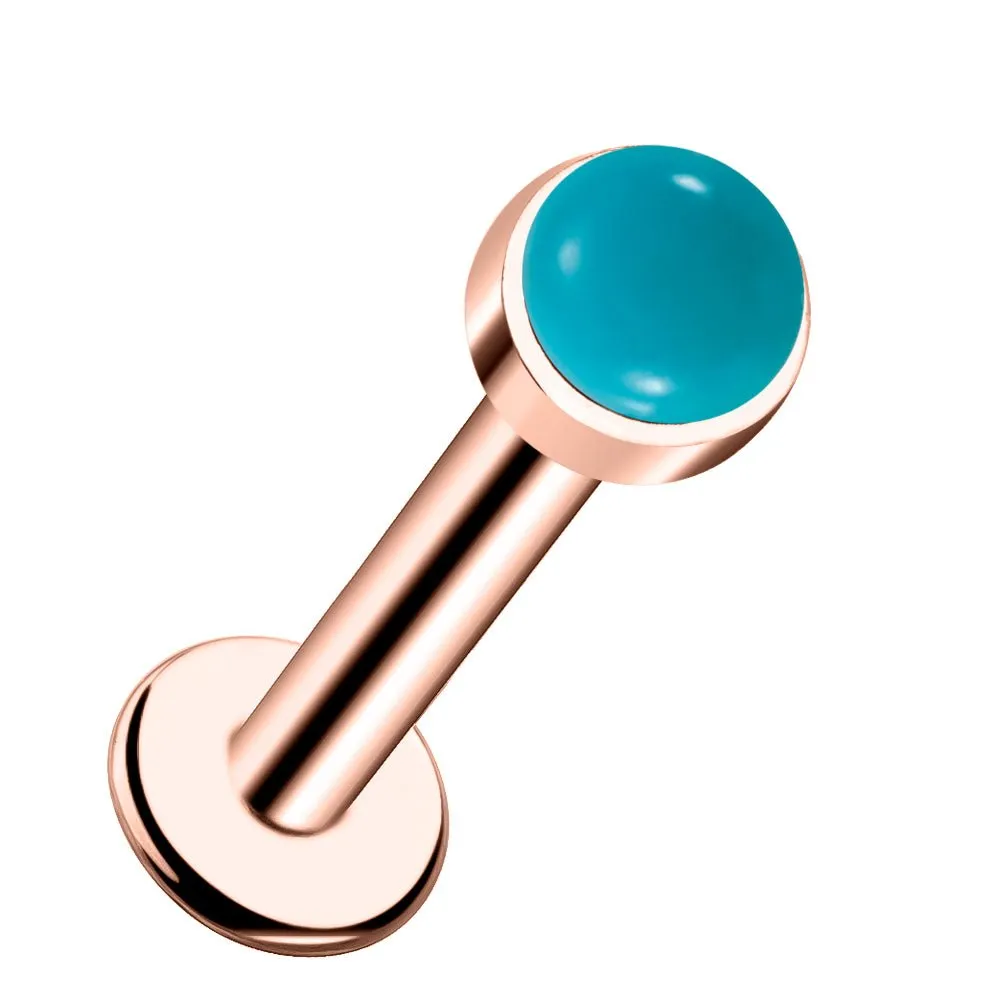 2mm Turquoise Cabochon Flat Back Stud