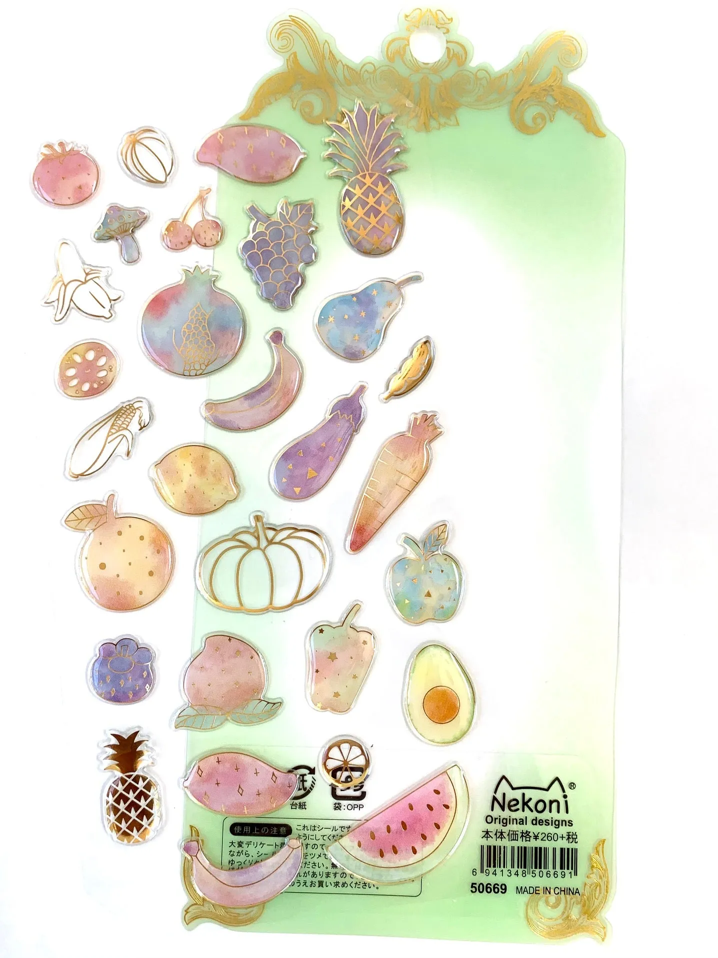 50669 FRUIT CRYSTAL GEL STICKER-10