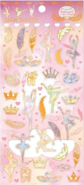 50856 BALLET 2 CRYSTAL GEL STICKER-10