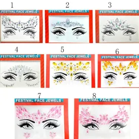 Assorted Diamante Face Jewell Stickers