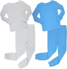 Baby Boys' Base Layer - 4 Piece Soft Stretch Waffle Knit Tops and Jogger Tights - Underlayer for Boys (12M-4T)