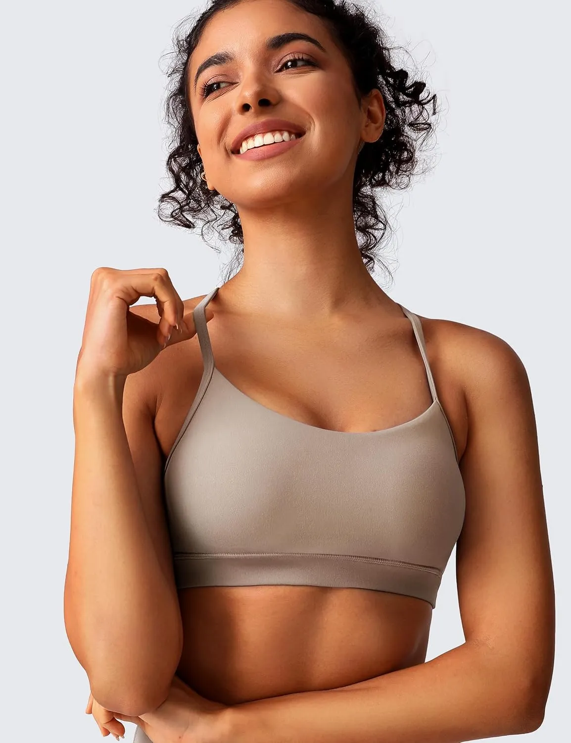 BAYDI Clouduxi Y Back Sports Bras for Women - Light Support Racerback Yoga Bra, A-C Cups