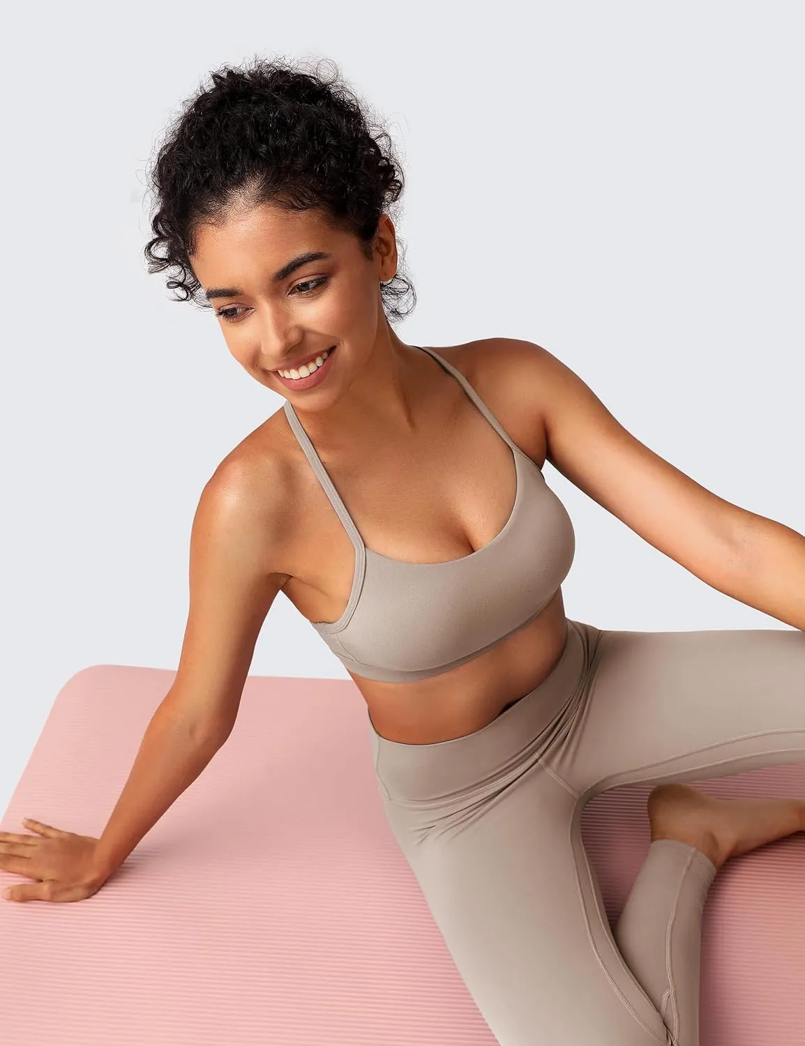BAYDI Clouduxi Y Back Sports Bras for Women - Light Support Racerback Yoga Bra, A-C Cups