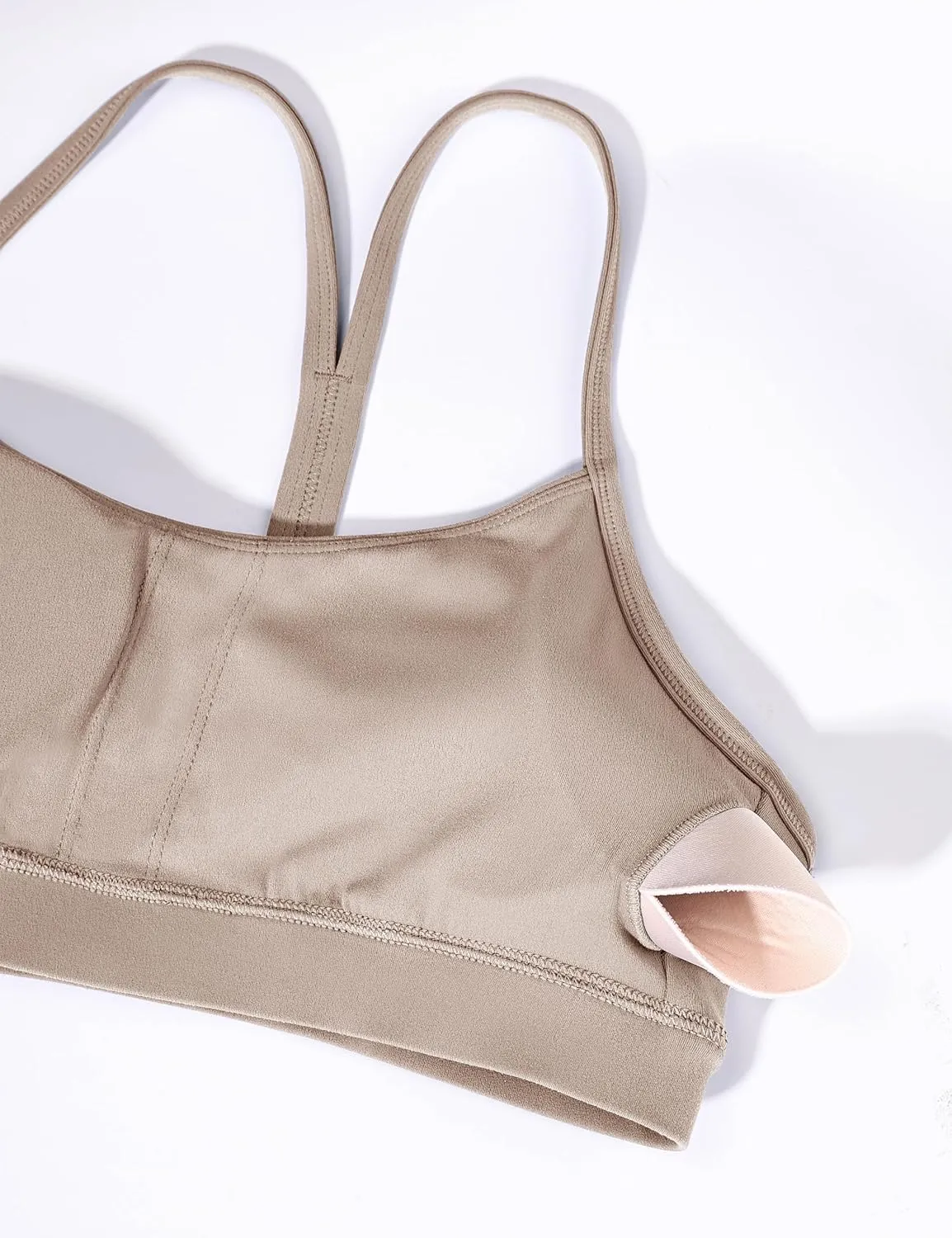 BAYDI Clouduxi Y Back Sports Bras for Women - Light Support Racerback Yoga Bra, A-C Cups