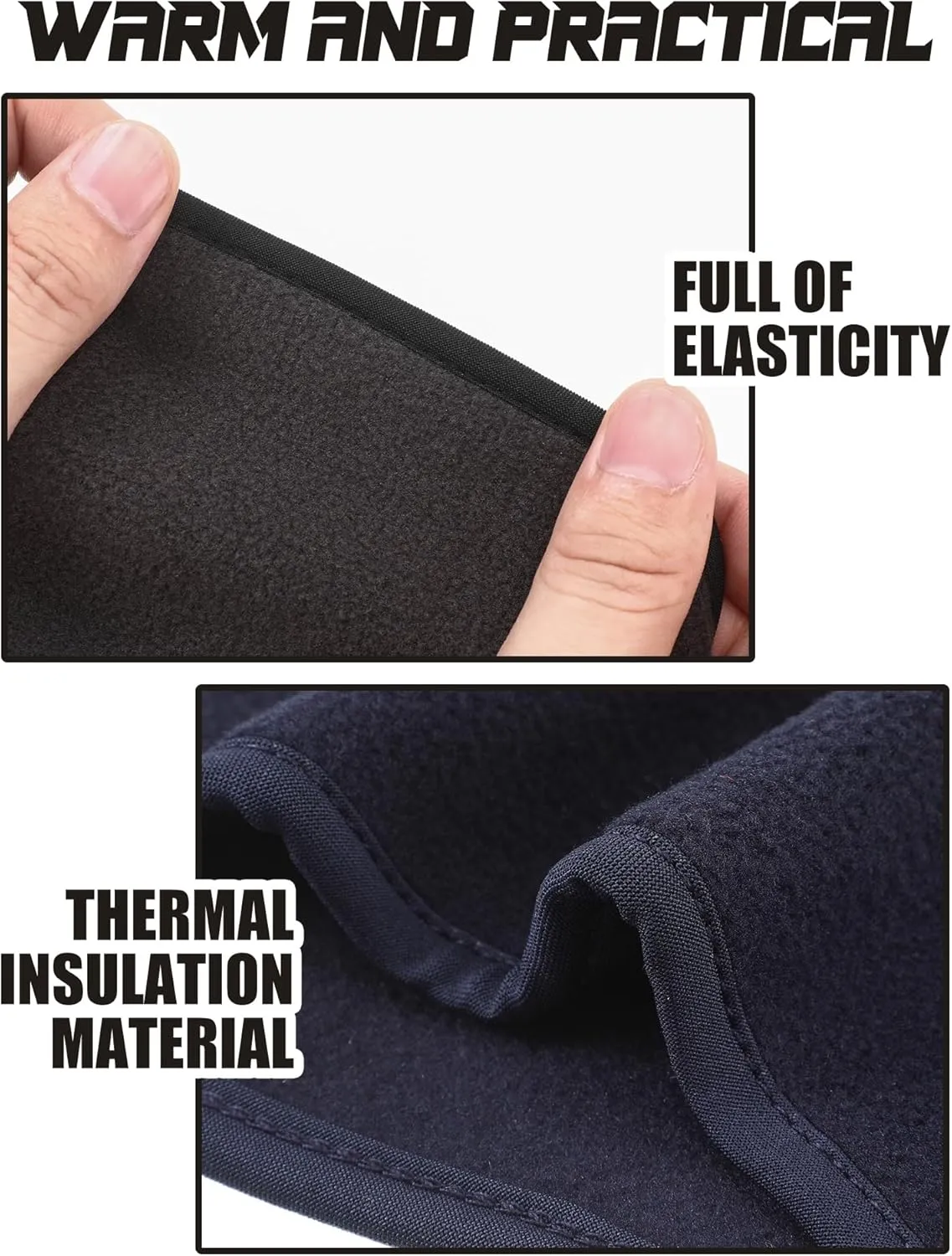 BBTO 3 Pcs Ear Warmer Fleece Headbands Ear Muffs Winter Running Gear for Women Men Adult