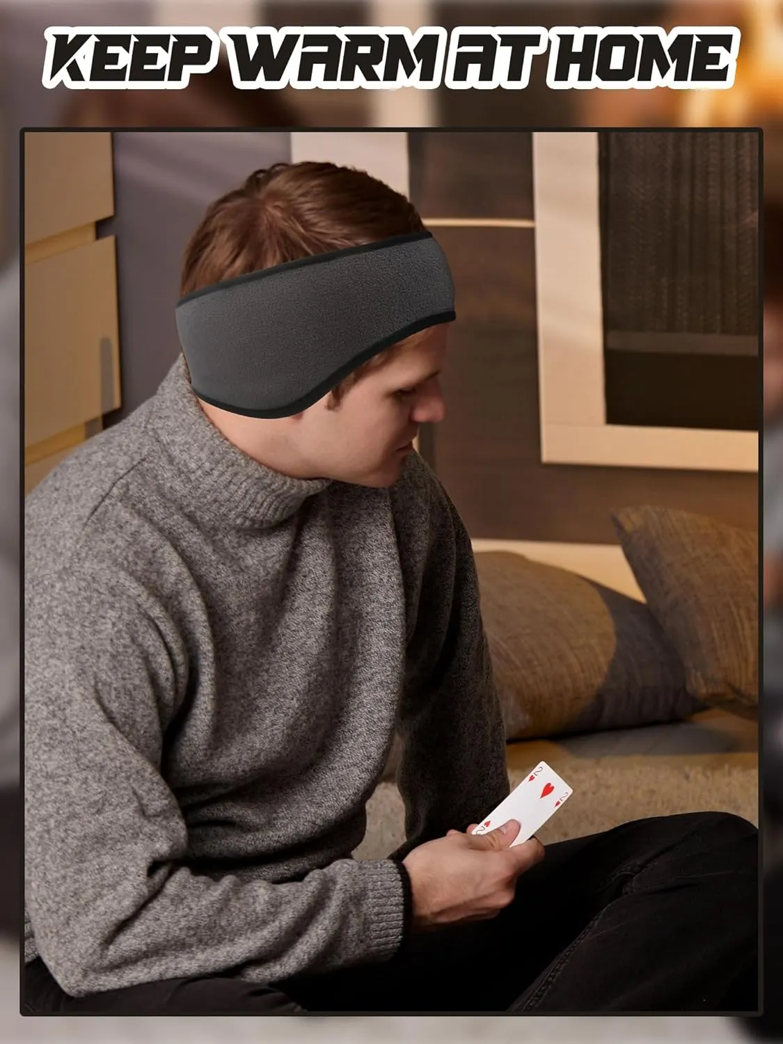 BBTO 3 Pcs Ear Warmer Fleece Headbands Ear Muffs Winter Running Gear for Women Men Adult