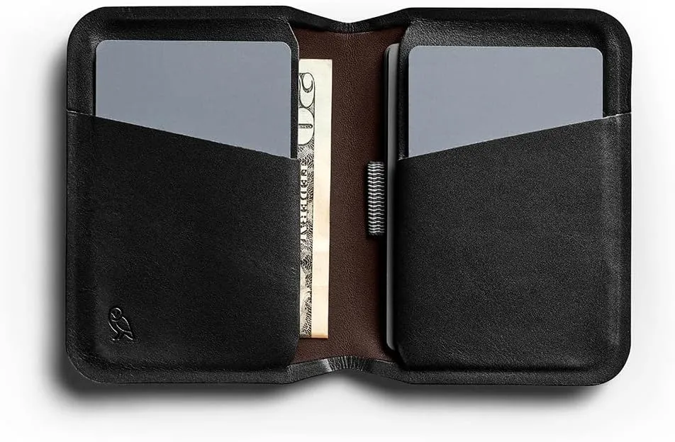 Bellroy Apex Slim Sleeve (Slim Bifold Leather Wallet, RFID Protected) - Raven