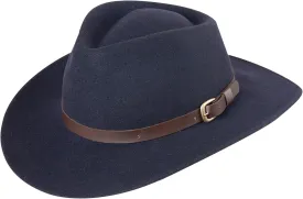 Bigalli Melbourne Wool Felt Fedora Hat for Women/Men Cowboy Hat Crushable Teardrop Winter Fall Hat | Mens Safari Hat