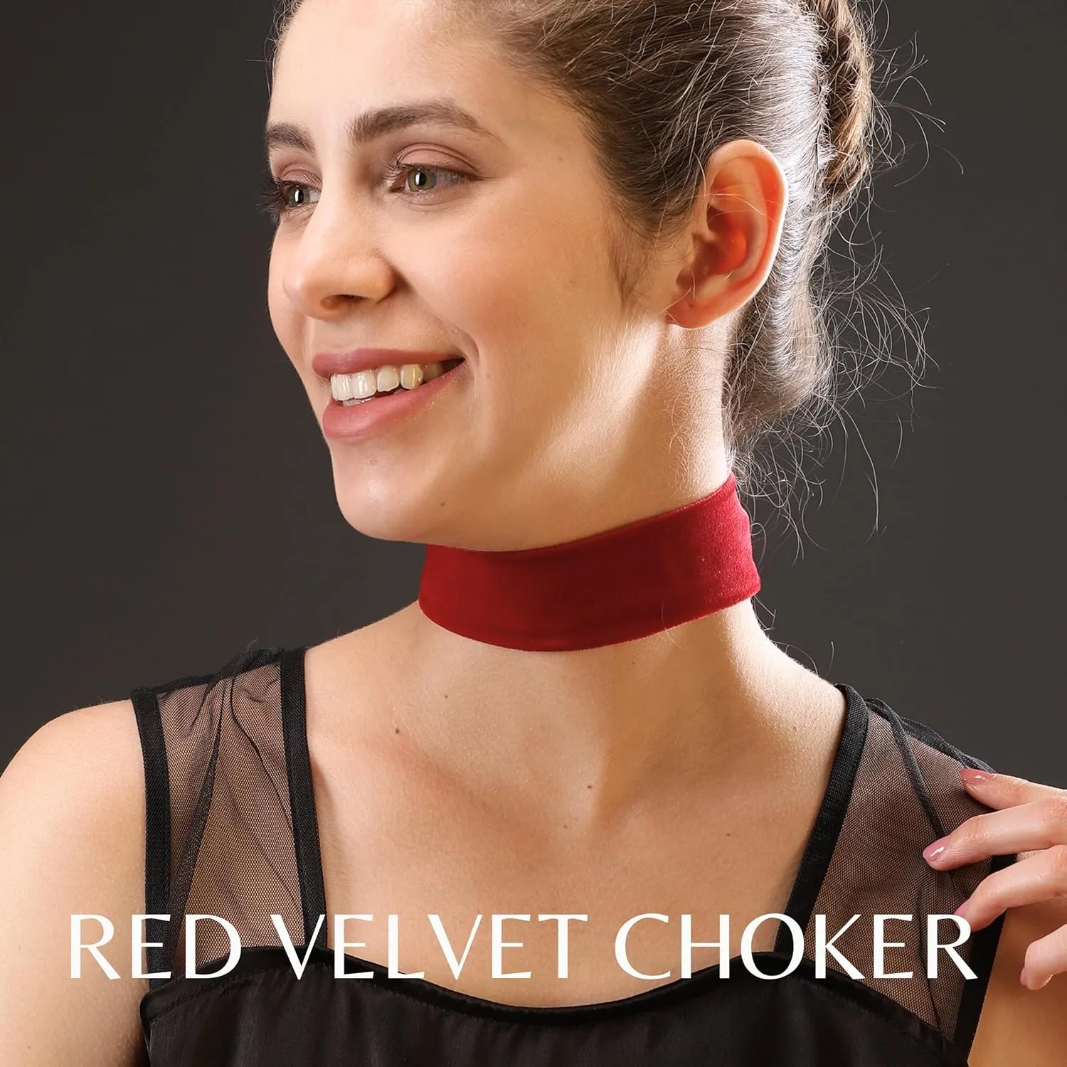 Black Leather, Velvet, Heart Pendant Choker 90s Accessories Goth Style Classic Punk Gothic Neck Collar Choker Necklace for Women and Men, Pack of 3