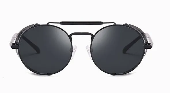 Black Retro Round Glasses