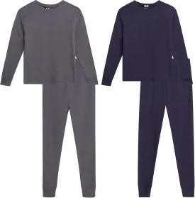 Boys' Thermal Underwear - 4 Piece Waffle Knit Top and Long John Set (Size: 2-18)
