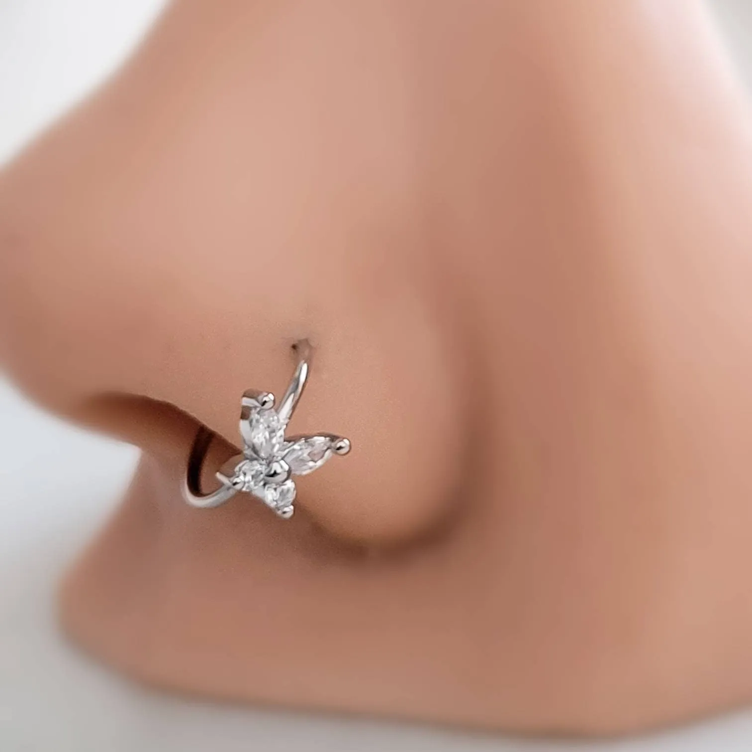 Butterfly Nose Hoop