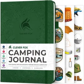 Clever Fox Camping Journal  Camper Log Book & RV Trip Planner  Outdoor Camp Journal & Adventure Travel Notebook  12 Trips Total, 8 Pages per Trip  Hardcover, A5 Size (Forest Green)