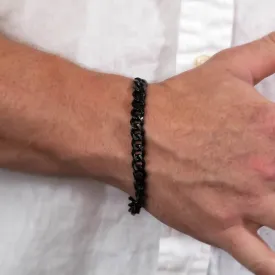 Constantino Black Cuban Chain Bracelet