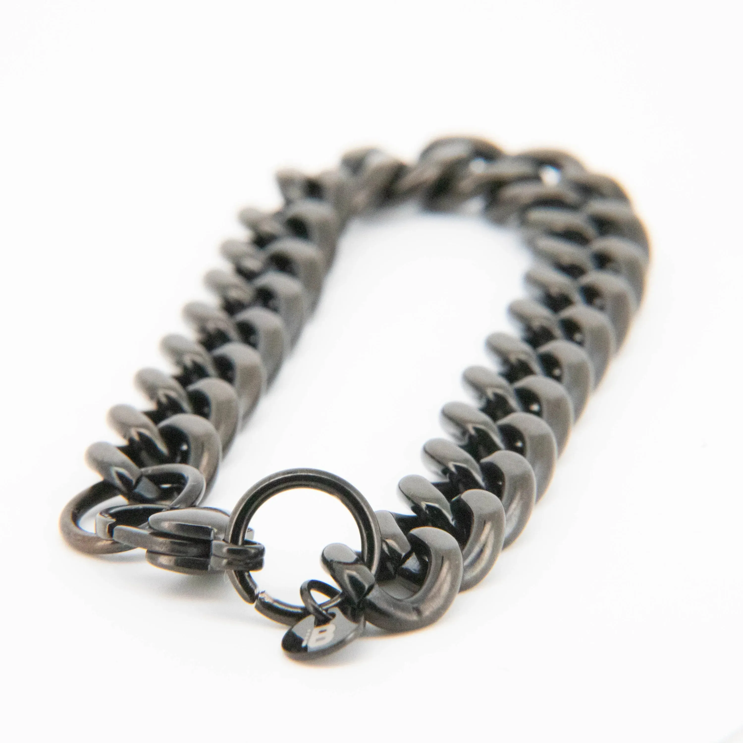 Constantino Black Cuban Chain Bracelet