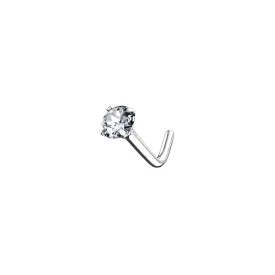 Diamond CZ Nose Stud in 14K Gold