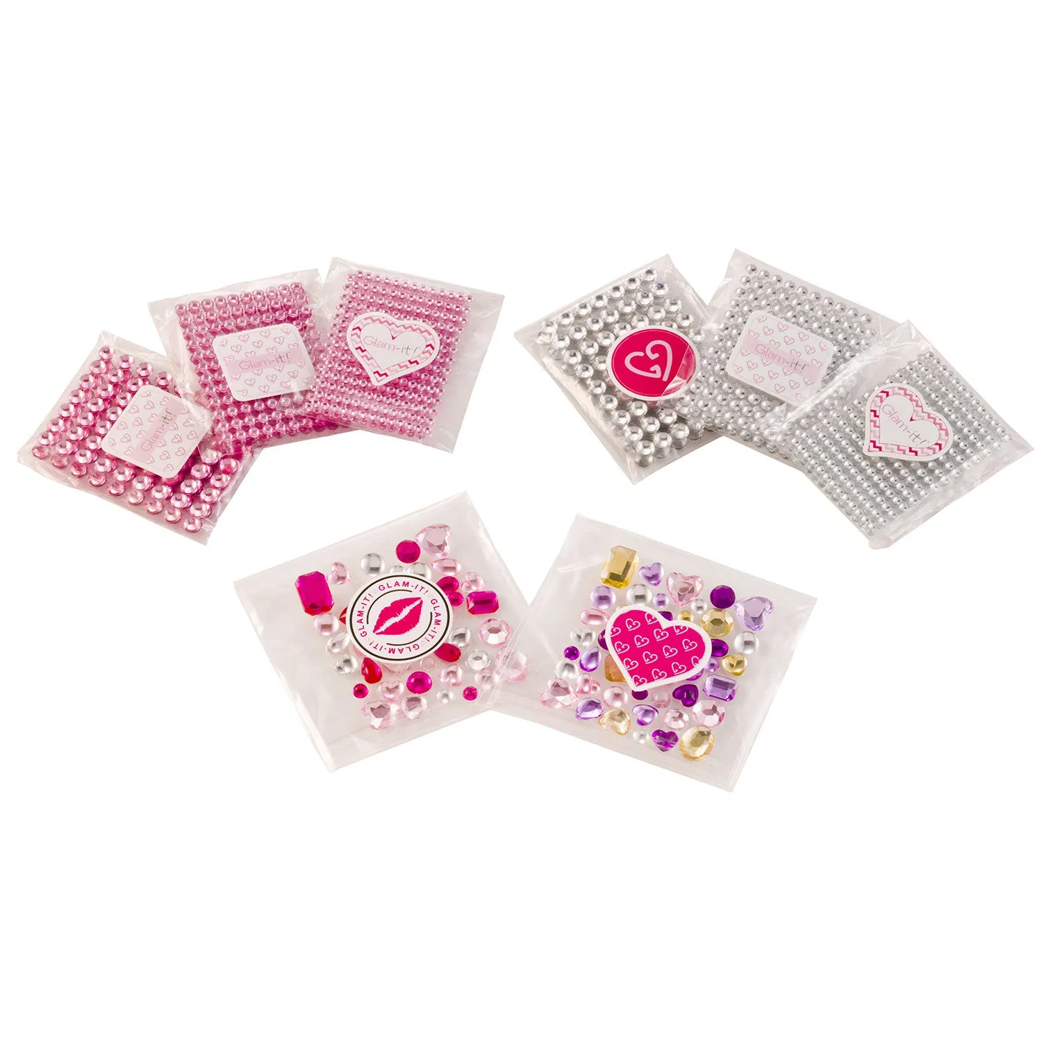 DIY Stick On Crystals 8 Pack Set