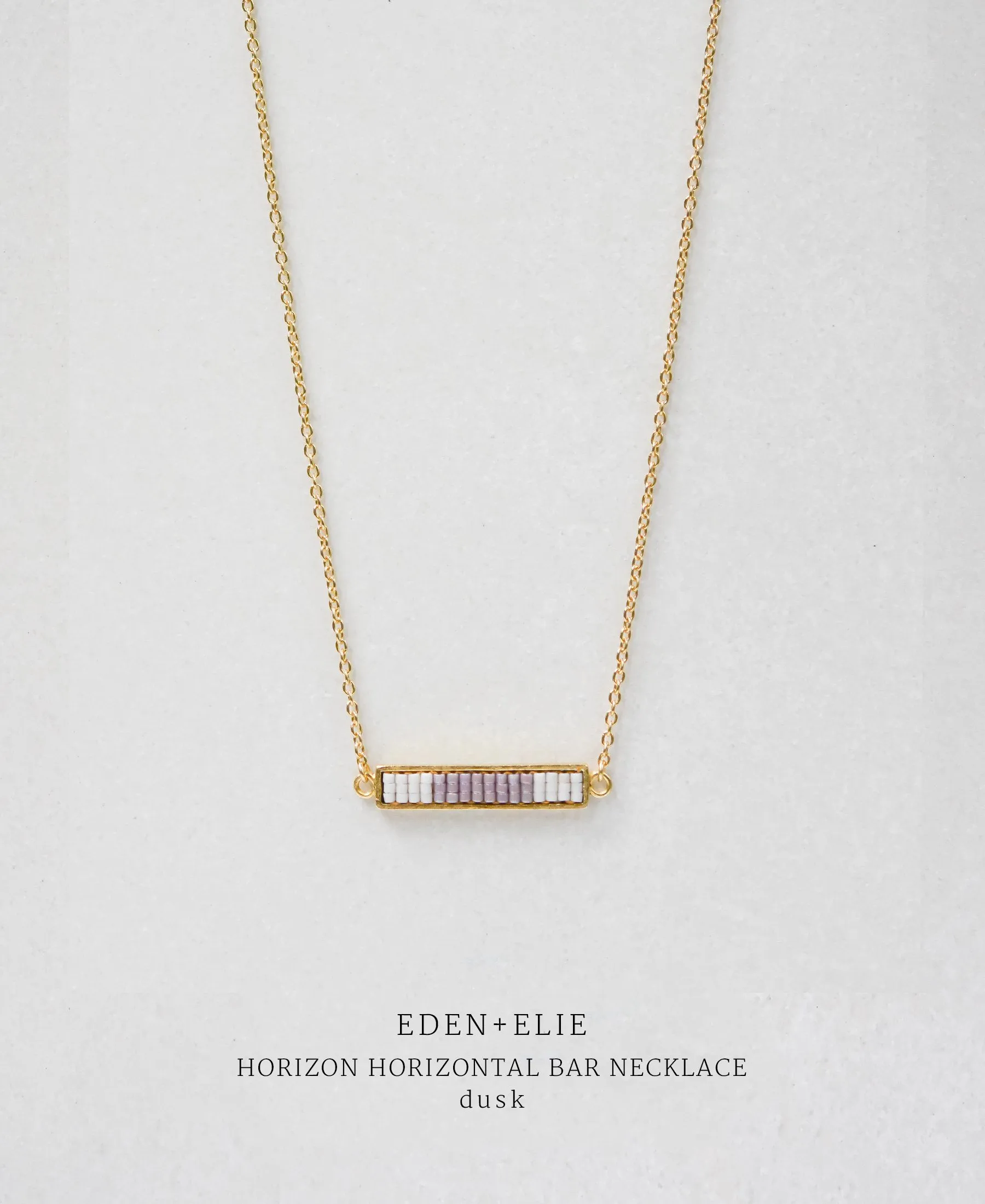 EDEN   ELIE Horizon Horizontal bar necklace - dusk purple