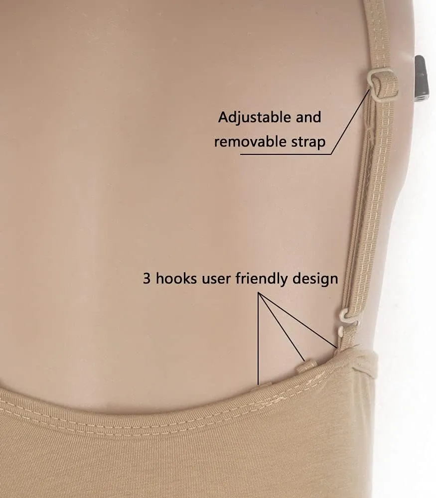 EQSJIU Girls Ballet Leotard Nude Camisole Seamless Dance Undergarment with Adjustable Straps Gymnastics Leotards 2-12 Years