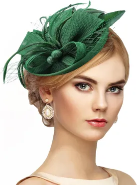 Fascinator Tea Party Hat - 2025 Derby Pillbox Kentucky Hat for Women (7.87x5.9inch)