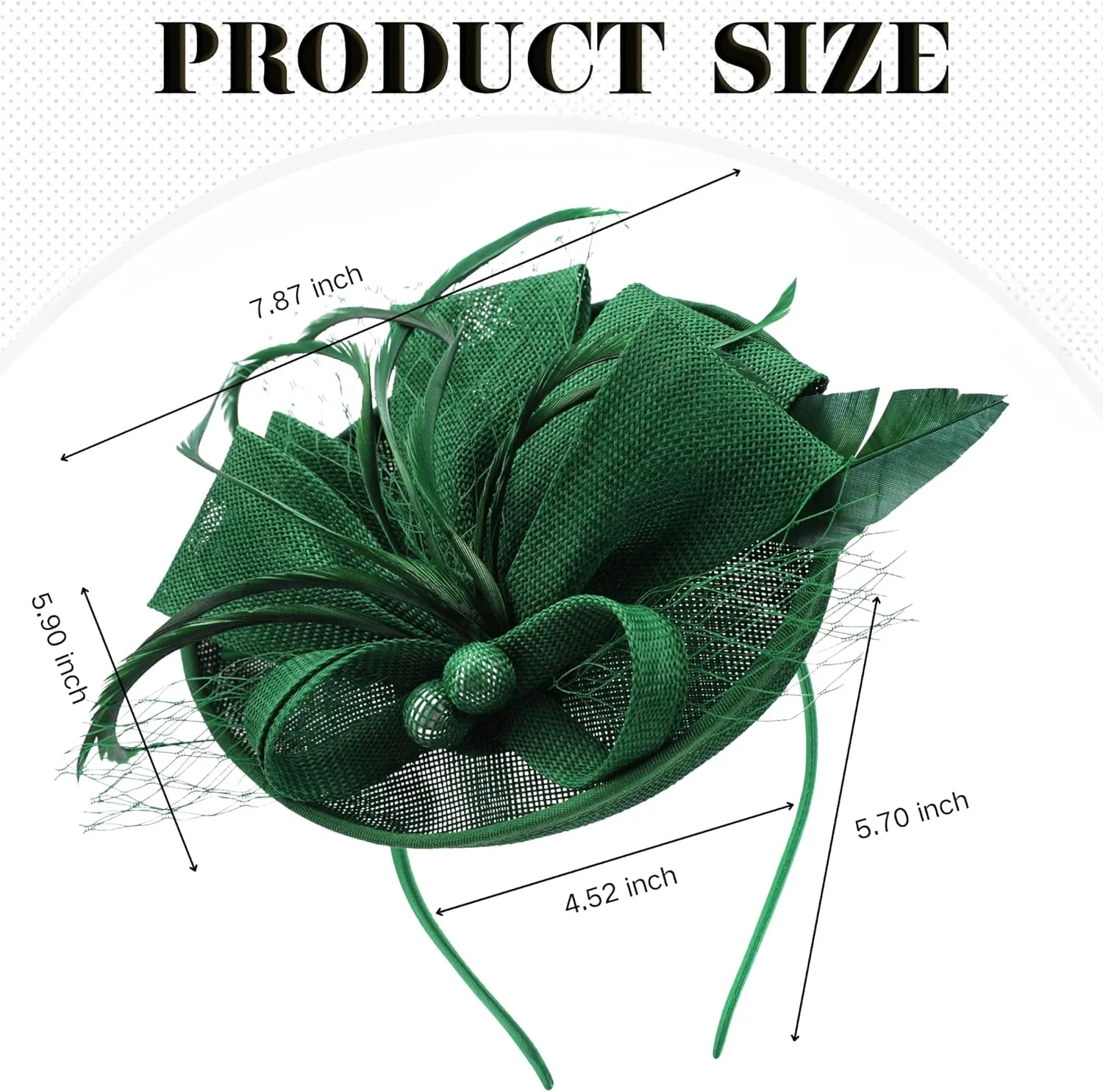 Fascinator Tea Party Hat - 2025 Derby Pillbox Kentucky Hat for Women (7.87x5.9inch)