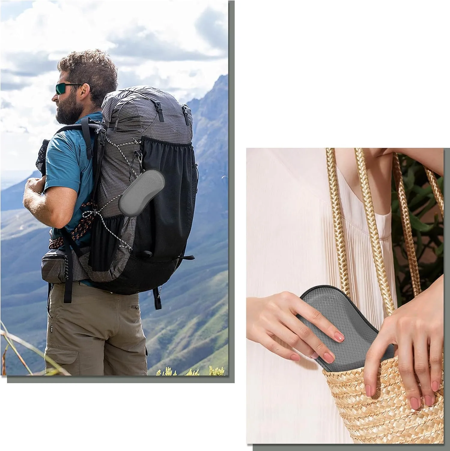 Fintie Sunglasses Case, Hard EVA Shell Shockproof Sport Glasses Case with Metal Carabiner Travel Zipper Eyeglasses Holder