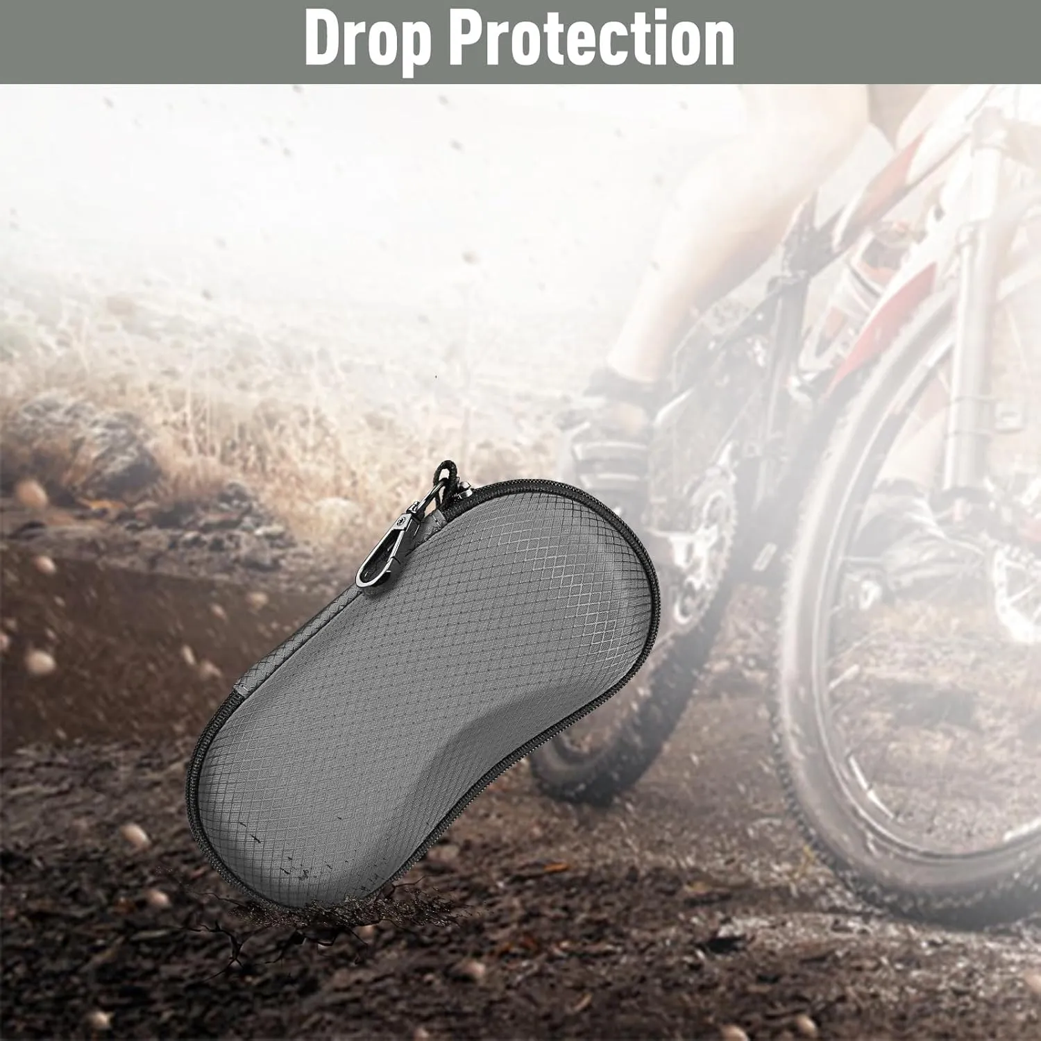 Fintie Sunglasses Case, Hard EVA Shell Shockproof Sport Glasses Case with Metal Carabiner Travel Zipper Eyeglasses Holder