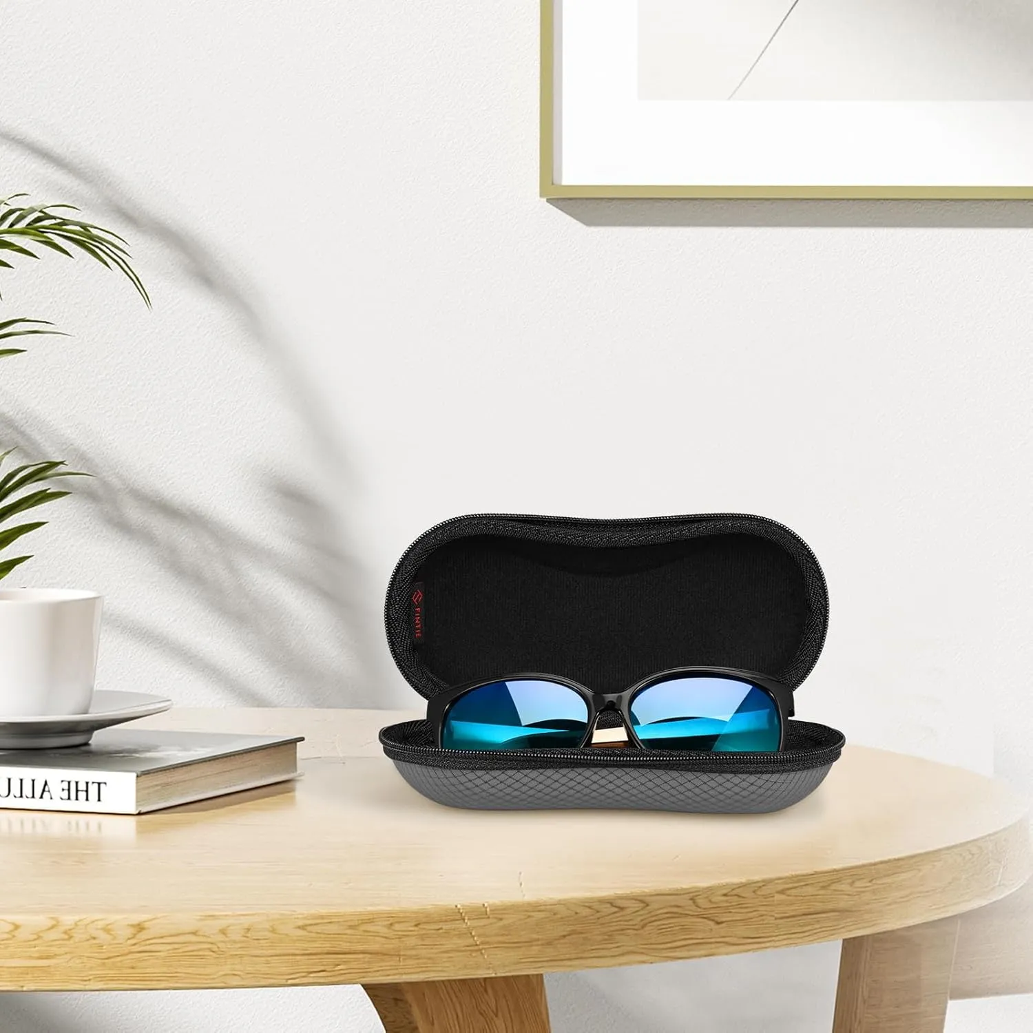 Fintie Sunglasses Case, Hard EVA Shell Shockproof Sport Glasses Case with Metal Carabiner Travel Zipper Eyeglasses Holder
