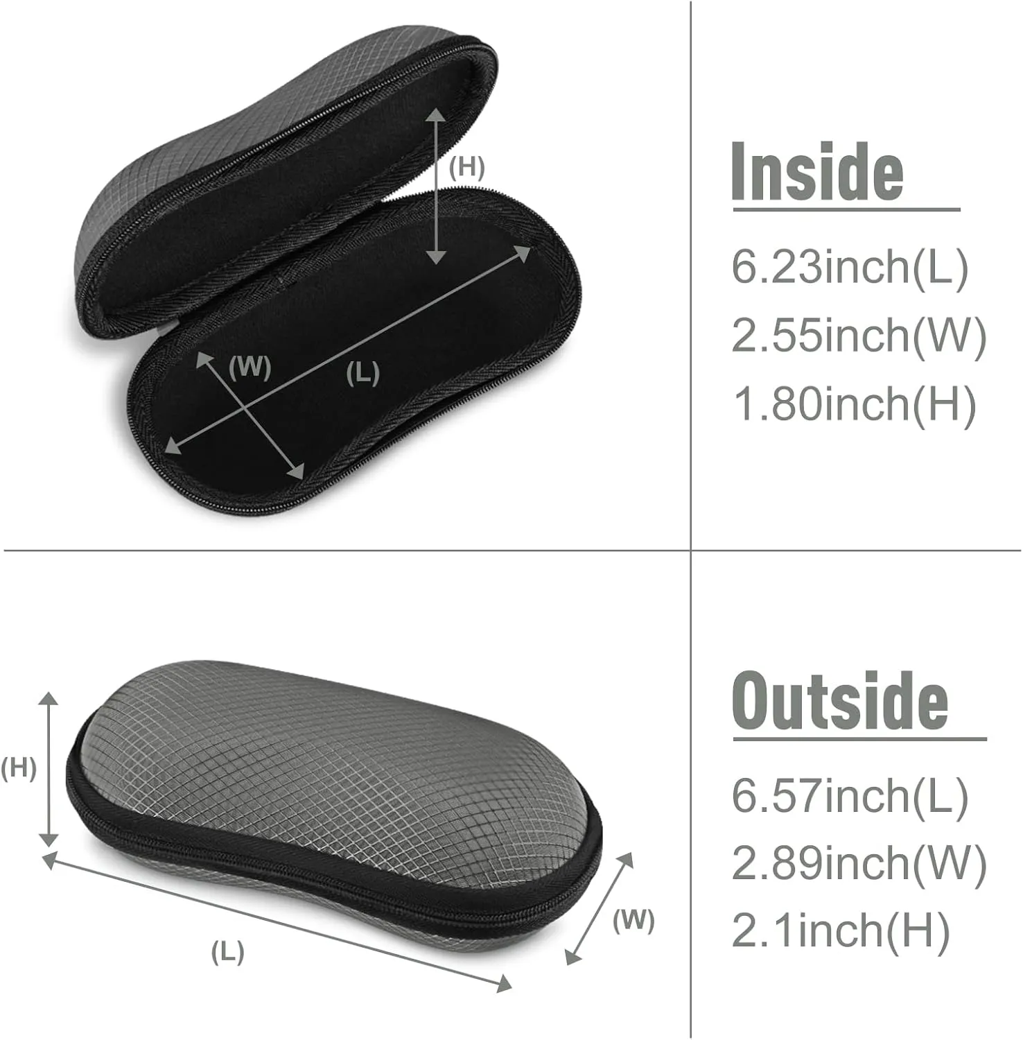 Fintie Sunglasses Case, Hard EVA Shell Shockproof Sport Glasses Case with Metal Carabiner Travel Zipper Eyeglasses Holder