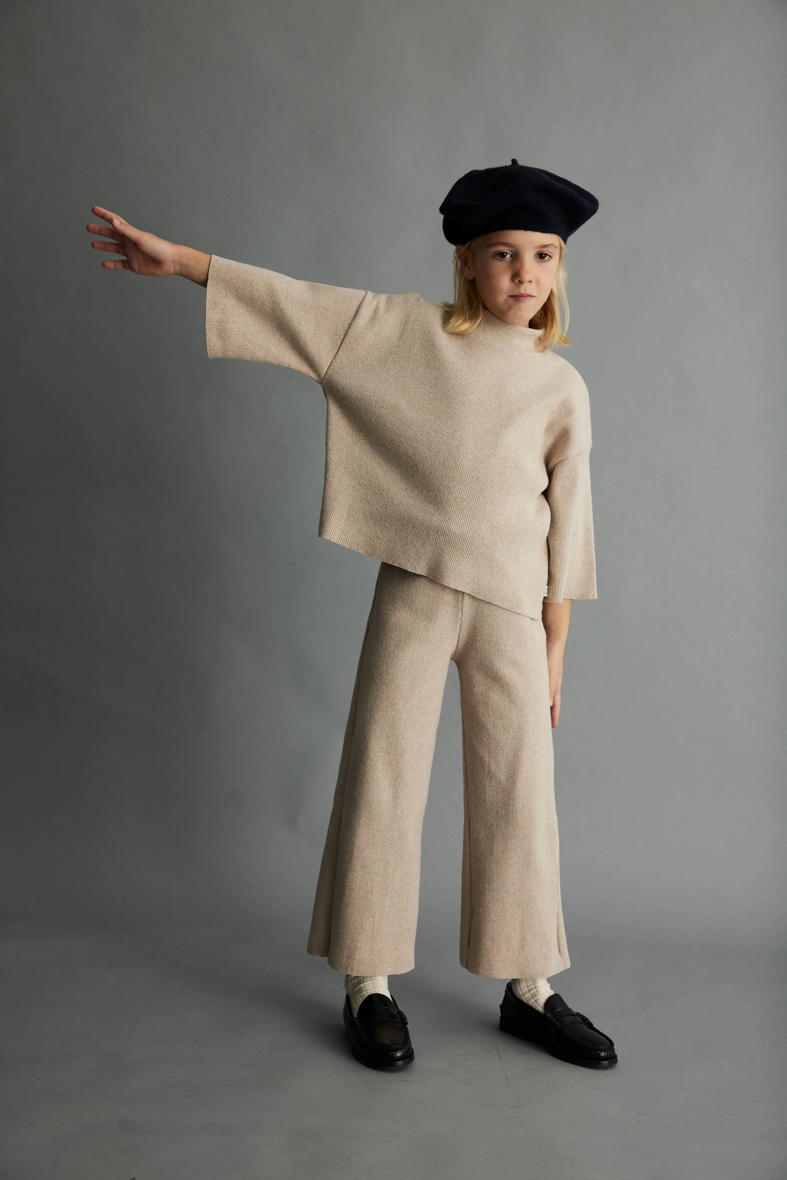 FLECKED TRICOT BERET