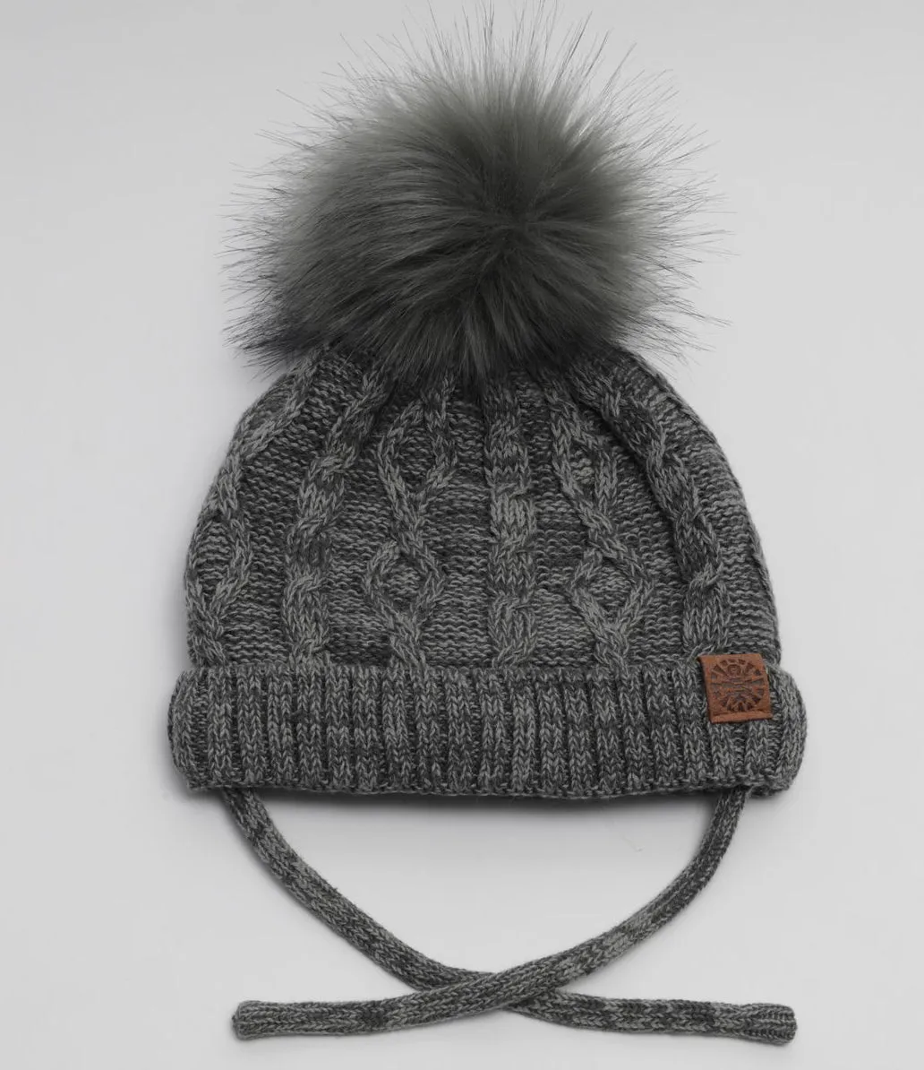 Fleece Lined Cable Knit Hat