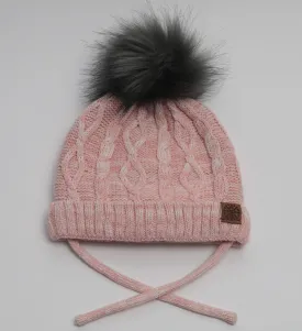 Fleece Lined Cable Knit Hat