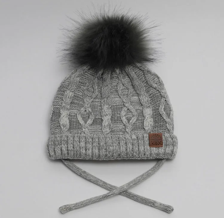 Fleece Lined Cable Knit Hat