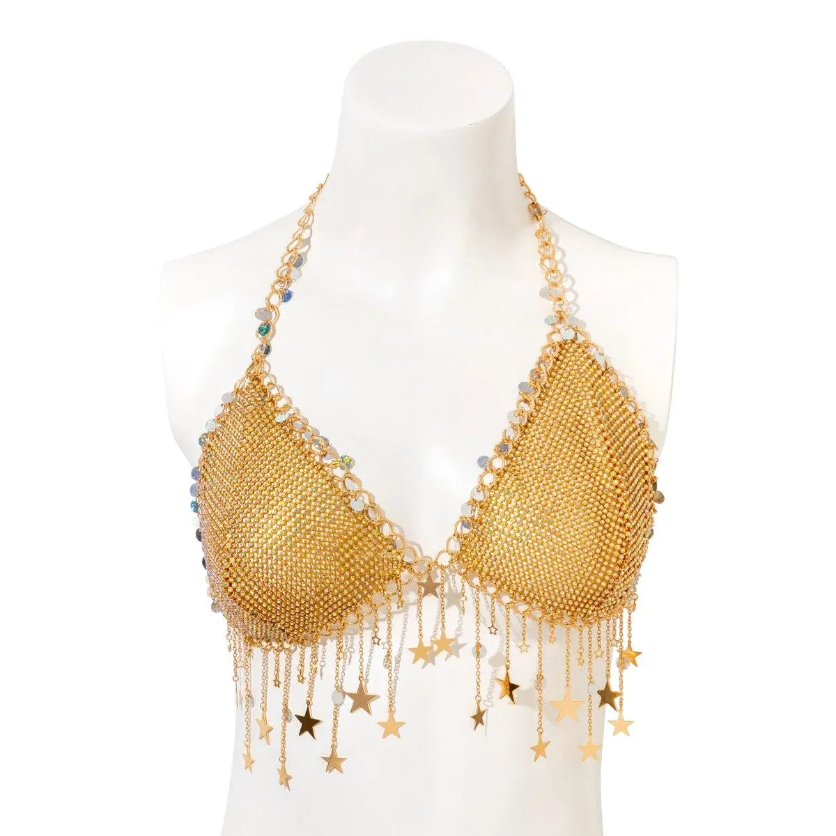 Full Rhinestone Chest Bikini
