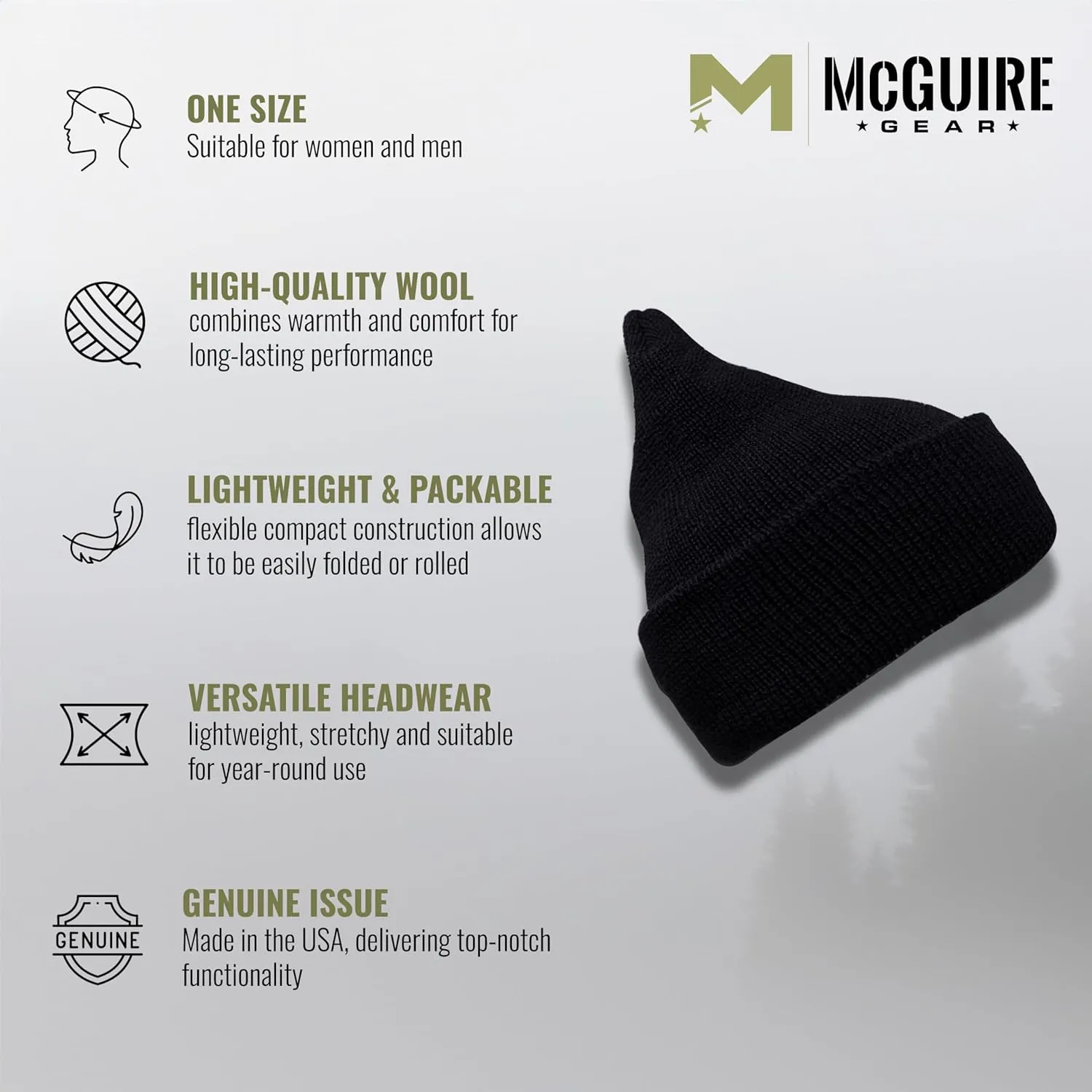 Genuine GI 100% Wool Military Watch Cap