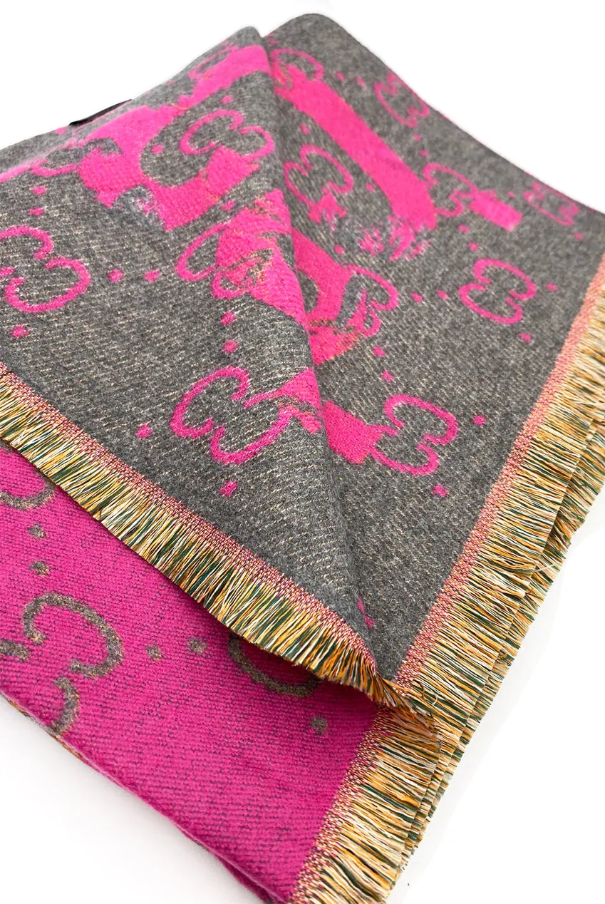 GG Motif Wool Blend Scarf