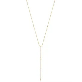 Gold Sparkle Point Y Necklace