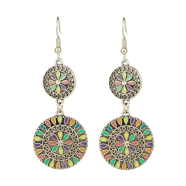 Golden Leaf Dangle Drop Earrings