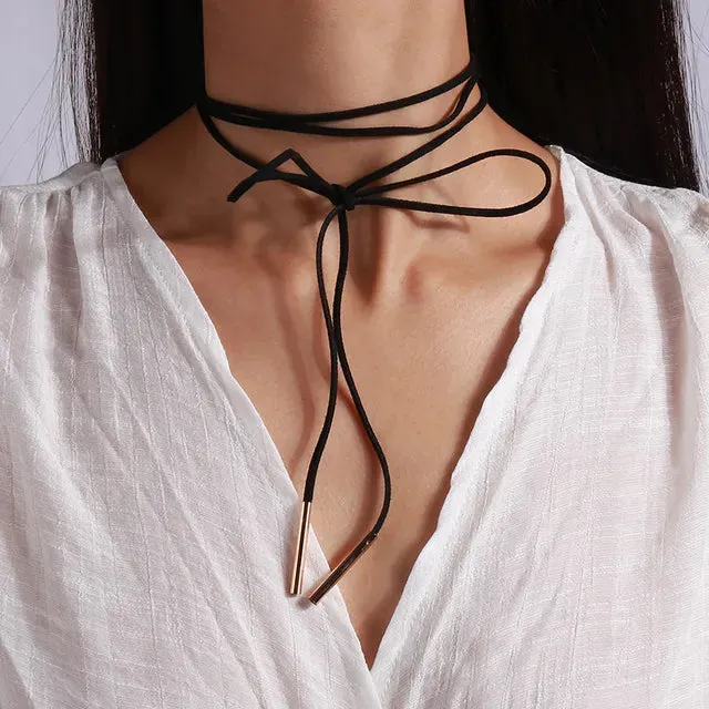 Gothic Victorian Black Lace Necklace