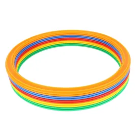 Kids Sports Agility Rings Set 10 Rings 10 Buckles Improve Speed Outdoor Toy M 28cm