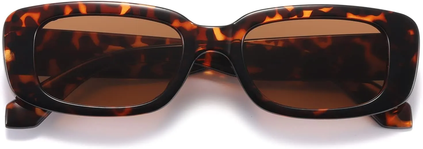 kimorn Rectangle Sunglasses for Women Men Trendy Retro Fashion Sun Glasses 90s Vintage UV 400 Protection Square Frame K1200