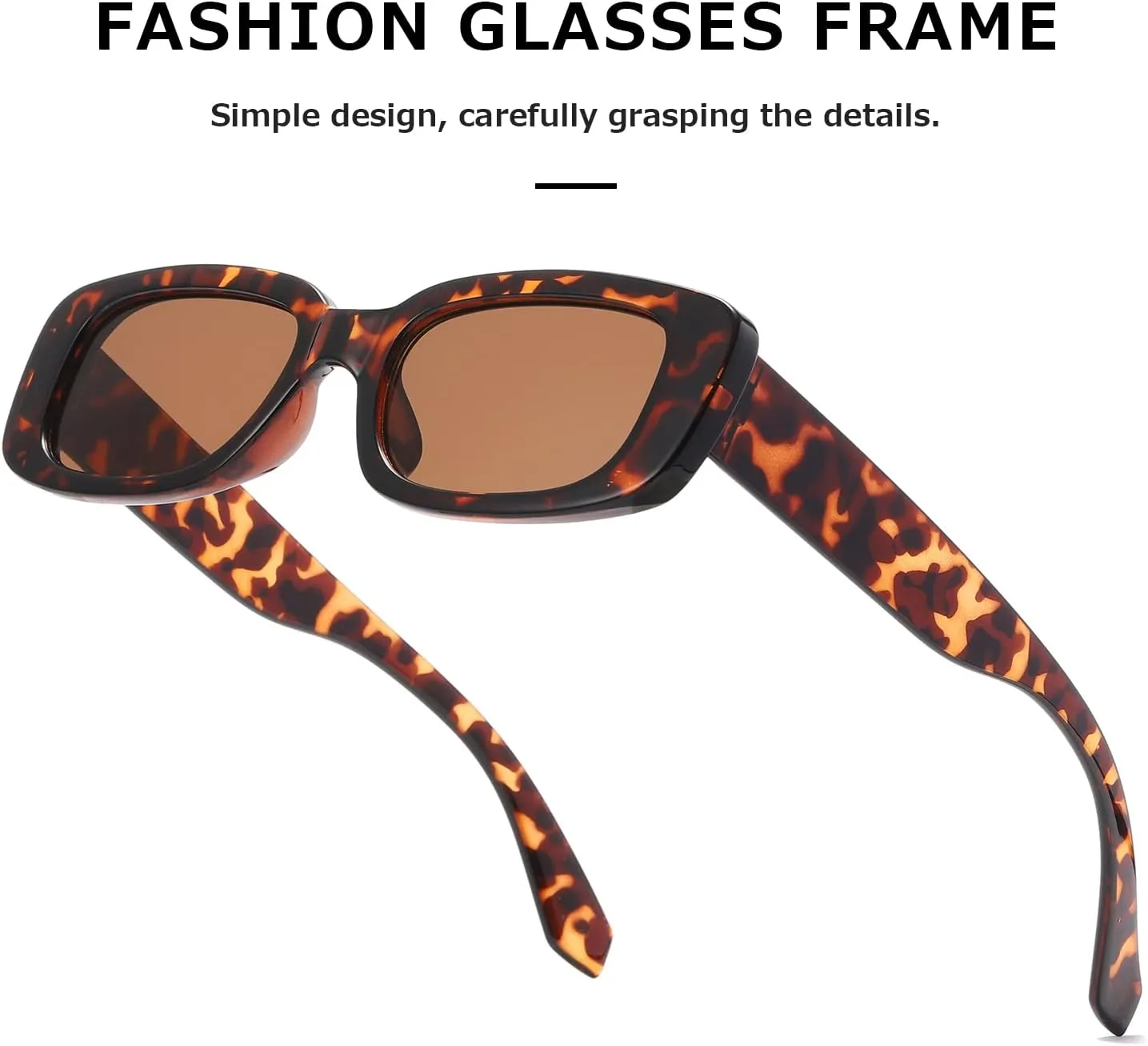 kimorn Rectangle Sunglasses for Women Men Trendy Retro Fashion Sun Glasses 90s Vintage UV 400 Protection Square Frame K1200
