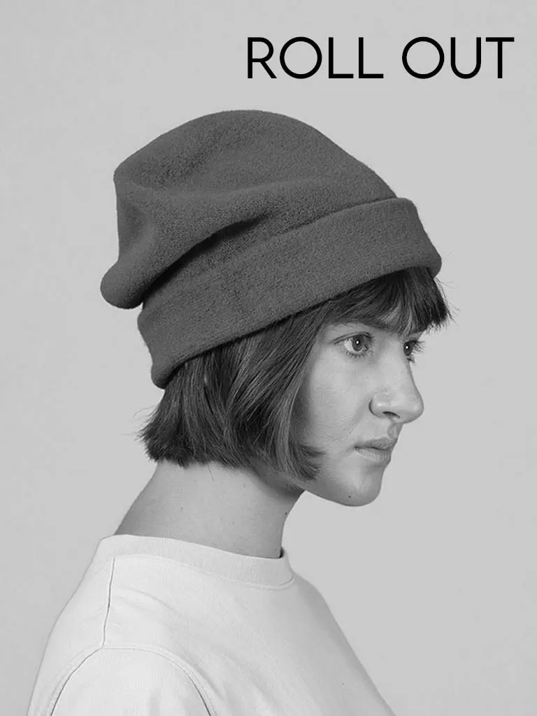 KOPKA Roll Up Woollen Beret - Flannel