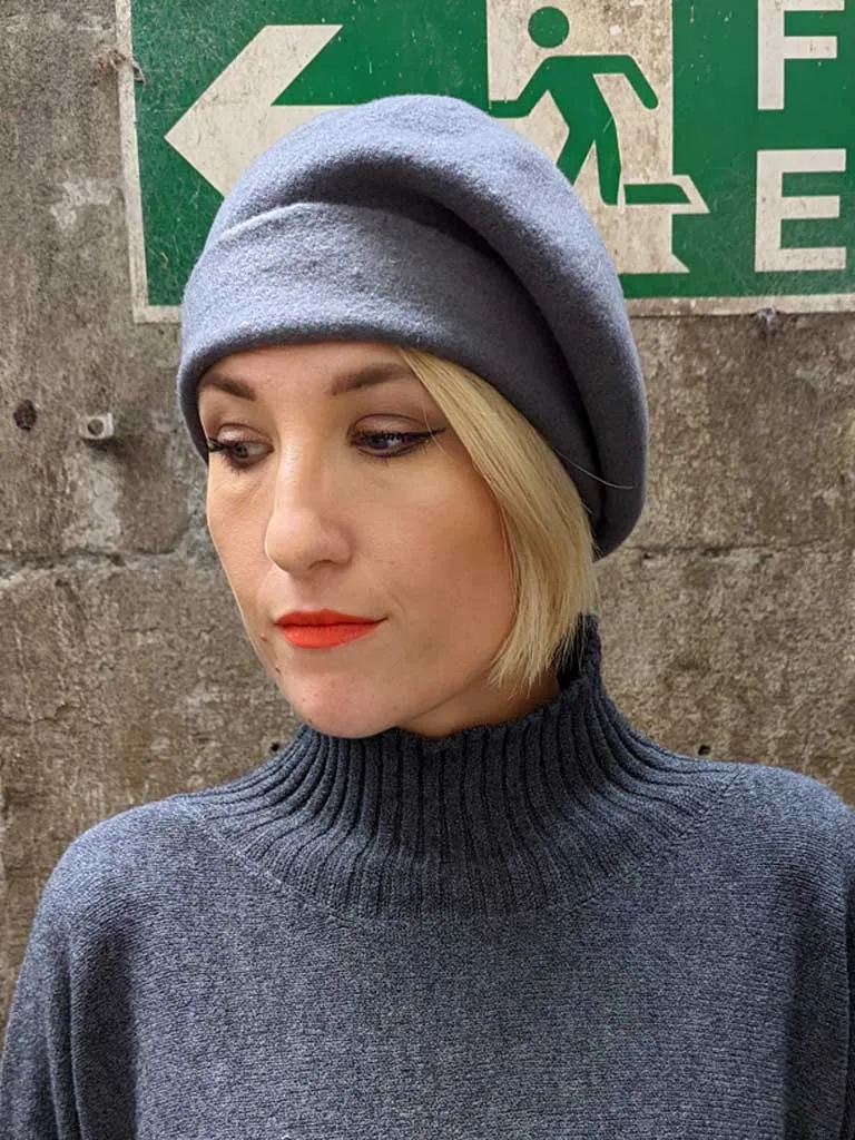 KOPKA Roll Up Woollen Beret - Flannel