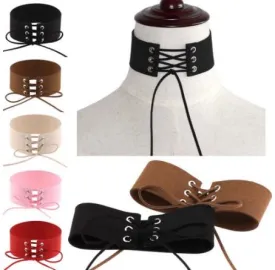 Lace Up Choker