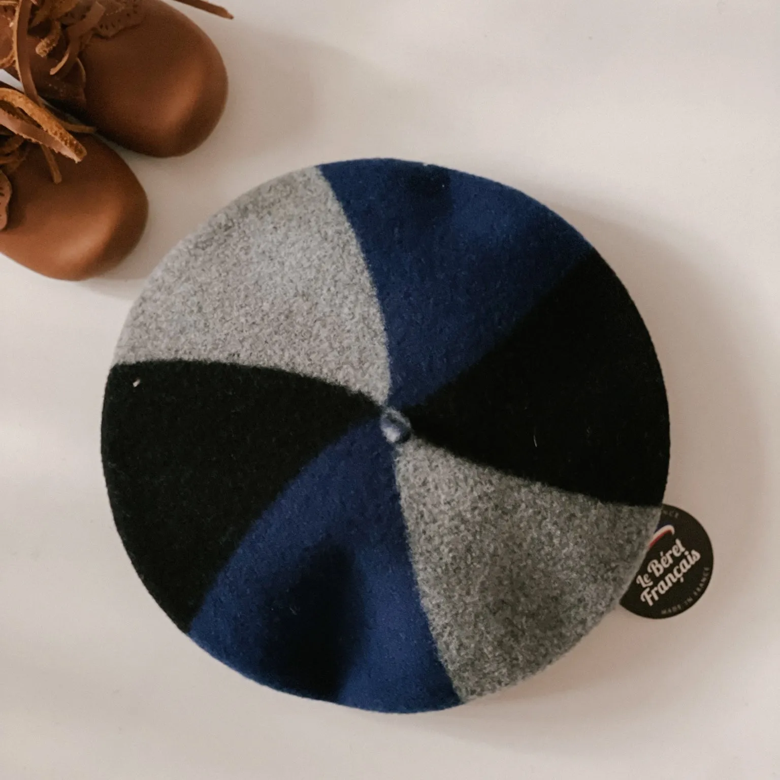 Le Beret Francais - 兒童 TRIO 貝雷帽 (French Blue, Light Heather Grey, Black)