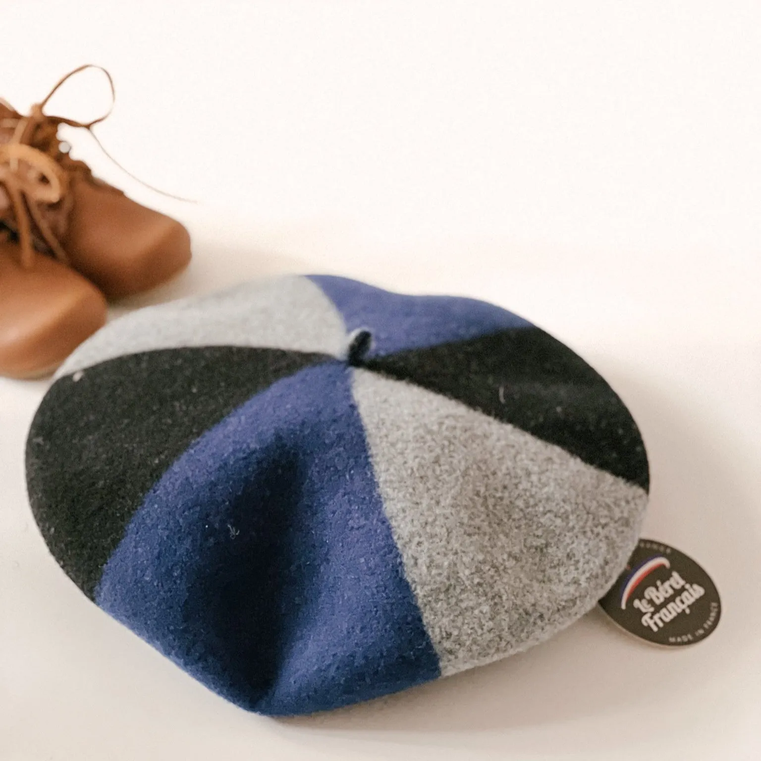 Le Beret Francais - 兒童 TRIO 貝雷帽 (French Blue, Light Heather Grey, Black)