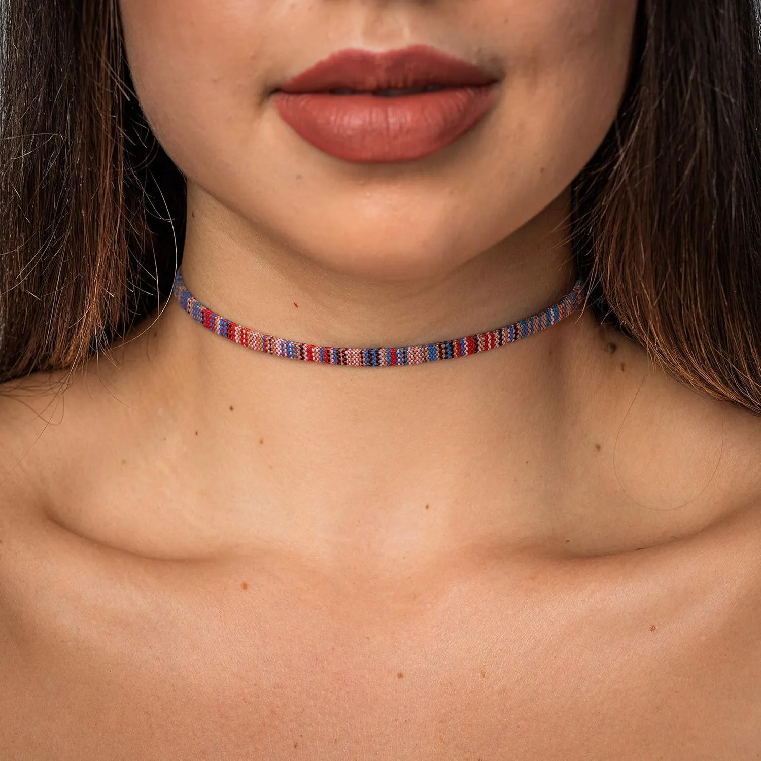 Made by Nami Boho Choker for Women and all Genders Waterproof & Adjustable Surfer Necklace Choker for Pride Parade & Hippie Festival (Multi)